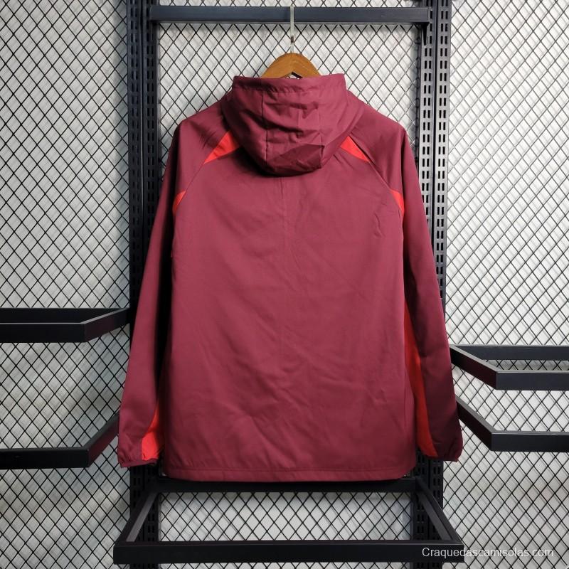 23-24 Barcelona Red Windbreaker