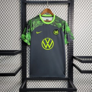 23-24 VfL Wolfsburg Away Black Jersey