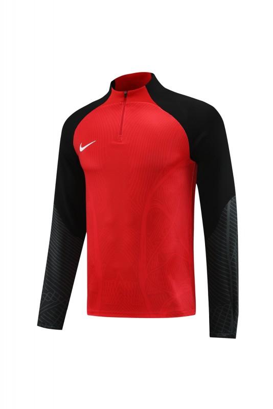 2024 Nike Red/Black Half Zipper Jacket+Pants