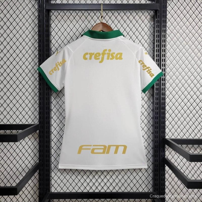 24/25 Women Palmeiras Away White Jersey + All Sponsors