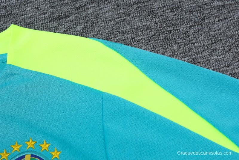 2024 Brazil Blue Short Sleeve Jersey+Shorts