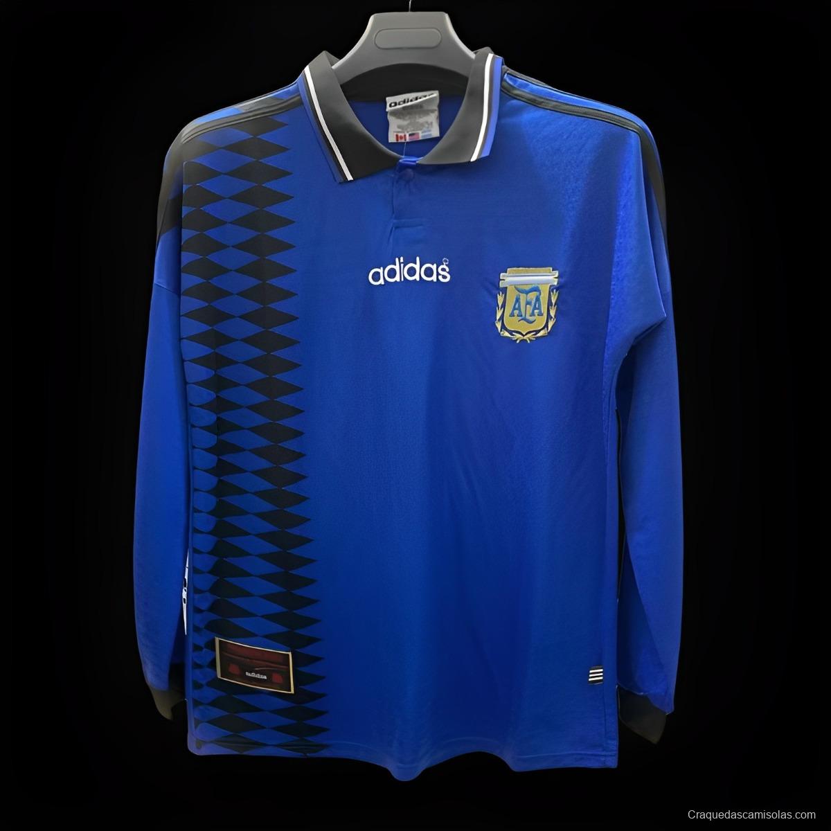 Retro 1994 Argentina Home Long Sleeve Jersey