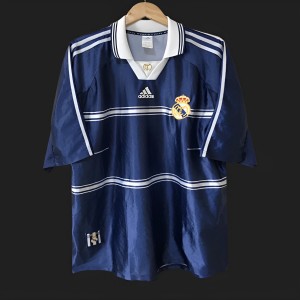 Retro 98/99 Real Madrid Away Blue Jersey